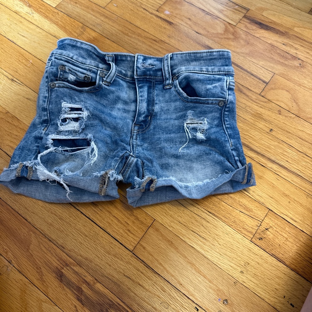 American Eagle Outfitters Ripped Blue Jean Shorts